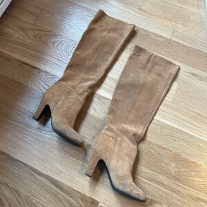 Tan knee high boots